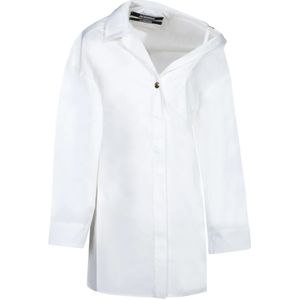 Jacquemus, Dames, Jurken, Wit, Maat: 2XS