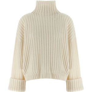 Brunello Cucinelli, Dames, Truien, Wit, Maat: XS Kasjmier,