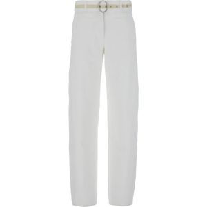 Jil Sander, Dames, Broeken, Wit, Maat: W25 Katoen,