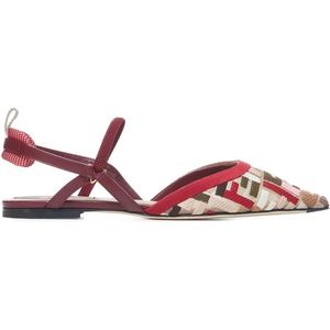 Fendi Zwarte Colibri Slingback Flats , Multicolor , Dames , Maat: 35 EU