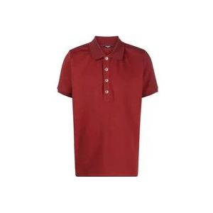 Balmain Rode Monogram Polo Casual Stijl , Red , Heren , Maat: L