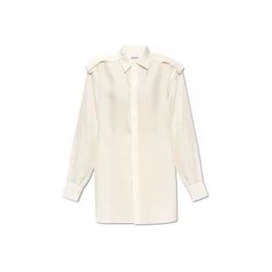 Burberry Zijden overhemd , White , Dames , Maat: 3XS