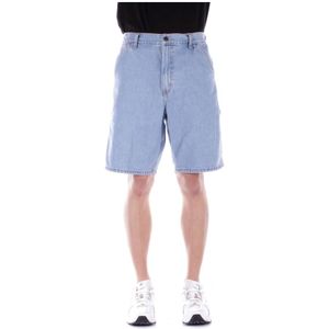 Carhartt Wip, Heren, Korte broeken, Blauw, Maat: W30 Katoen,