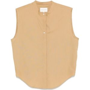 Loulou Studio, Dames, Tops, Beige, Maat: M Katoen,