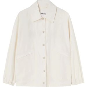 Jil Sander, Dames, Jassen, Wit, Maat: S Katoen,