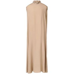 Fabiana Filippi, Dames, Jurken, Beige, Maat: M Satijn,