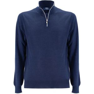 Fedeli, Heren, Truien, Blauw, Maat: M Kasjmier,