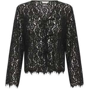 Part Two, Dames, Blouses & Shirts, Zwart, Maat: M