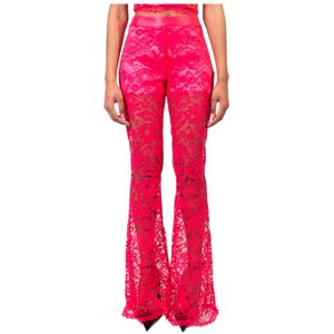 Doris S, Dames, Broeken, Roze, Maat: S Satijn,