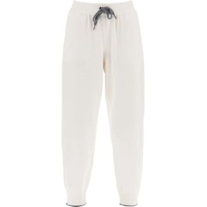 Brunello Cucinelli, Dames, Broeken, Beige, Maat: S Kasjmier,