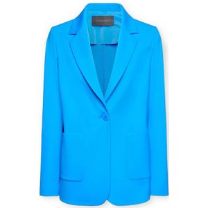 Elena Mirò, Dames, Jassen, Blauw, Maat: M Viscose,