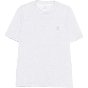 Brunello Cucinelli, Heren, Tops, Grijs, Maat: M Katoen,