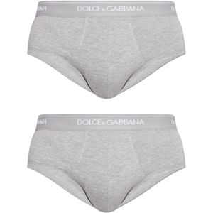 Dolce & Gabbana, Heren, Ondergoed, Grijs, Maat: S Katoen,