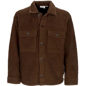 Obey, Heren, Jassen, Bruin, Maat: S Poliester,