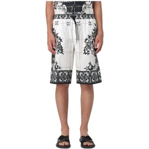 Dolce & Gabbana, Heren, Korte broeken, Wit, Maat: M Katoen,