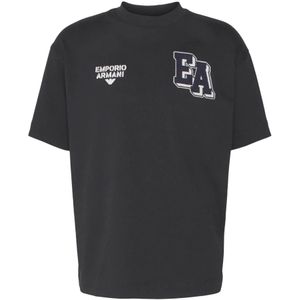 Emporio Armani, Heren, Tops, Blauw, Maat: XL Katoen,