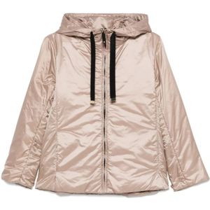 Max Mara, Dames, Jassen, Beige, Maat: 2XS Zijde,