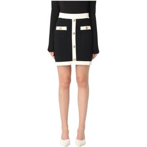 Elisabetta Franchi, Dames, Rokken, Zwart, Maat: XS