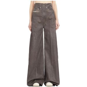 Rick Owens, Dames, Jeans, Grijs, Maat: S Denim,