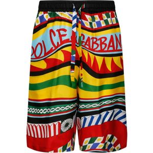 Dolce & Gabbana, Heren, Korte broeken, Veelkleurig, Maat: M Zijde,
