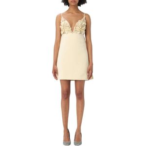 Elisabetta Franchi, Dames, Jurken, Geel, Maat: XL