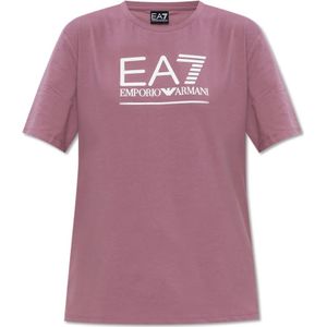 Emporio Armani Ea7, Dames, Tops, Paars, Maat: XS Katoen,