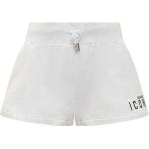 Dsquared2, Dames, Korte broeken, Wit, Maat: XS Katoen,