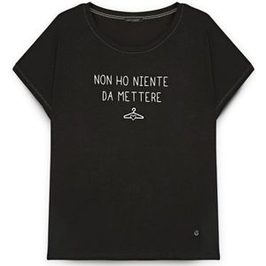 Fiorella Rubino, Dames, Tops, Zwart, Maat: S Jersey,