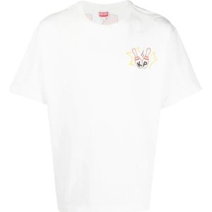 Kenzo, Heren, Tops, Wit, Maat: L Katoen,