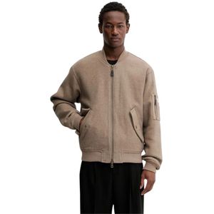 Guess, Heren, Jassen, Beige, Maat: M Wol,