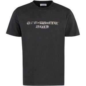 Off White, Heren, Tops, Zwart, Maat: S Katoen,