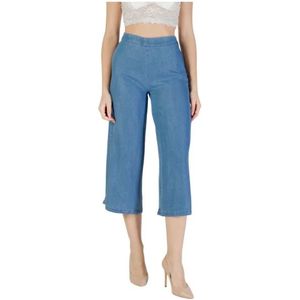 Lyocell - Cropped Pant - Blauw - Jeans