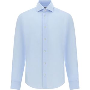 Boggi Milano - Ultimate NON Iron Slim Fit - Katoenen Overhemd - Blauw