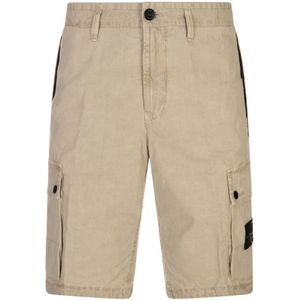 Stone Island, Heren, Korte broeken, Bruin, Maat: W32