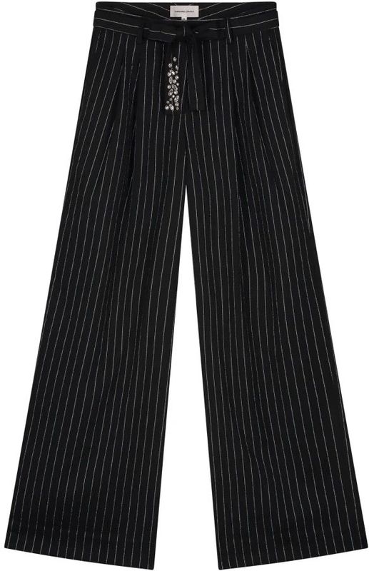 Fabienne Chapot - Bandplooibroek - Zwart - Charlie - Wide Leg