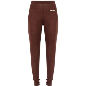 Jil Sander, Dames, Broeken, Bruin, Maat: M Wol,