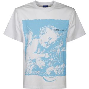 Awake NY, Heren, Tops, Wit, Maat: XL Nylon,