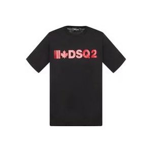 Dsquared2 T-Hemden , Black , Heren , Maat: XS