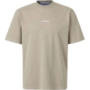Stone Island, Heren, Tops, Beige, Maat: S Katoen,