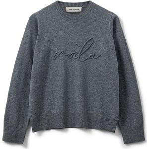 Sofie Schnoor - Minniksw Sweater S253135 - Gebreide Trui - Grijs - 100% Wol