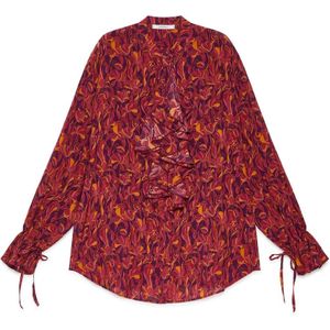 Maliparmi, Dames, Blouses & Shirts, Rood, Maat: M Viscose,