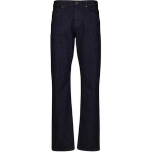 Versace - Straight-Leg Jeans - Donkerblauw - Denim - Vijfzakkenontwerp