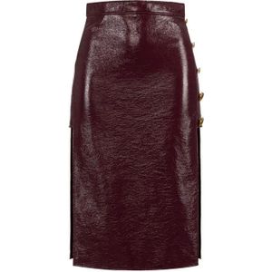 Elisabetta Franchi, Dames, Rokken, Rood, Maat: M Vinyl,