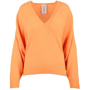 Alysi, Dames, Truien, Oranje, Maat: L Kasjmier,