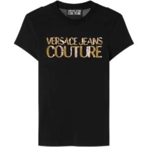 Versace Jeans Couture, Heren, Tops, Zwart, Maat: L Katoen,