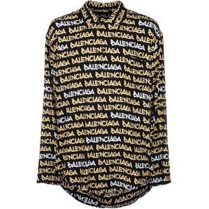 Balenciaga, Heren, Overhemden, Veelkleurig, Maat: M Viscose,