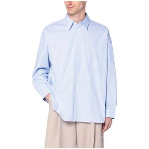 New Amsterdam Surf Association, Heren, Overhemden, Blauw, Maat: S Katoen,