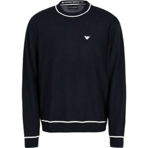 Emporio Armani, Heren, Truien, Blauw, Maat: L Wol,