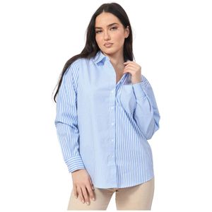 Gaudi, Dames, Blouses & Shirts, Blauw, Maat: L Katoen,