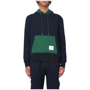 Thom Browne, Heren, Sweatshirts & Hoodies, Blauw, Maat: M Katoen,